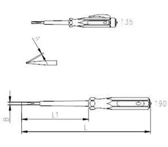 İzeltaş 4550 Elektrik Kontrol Kalemi 135 mm 2