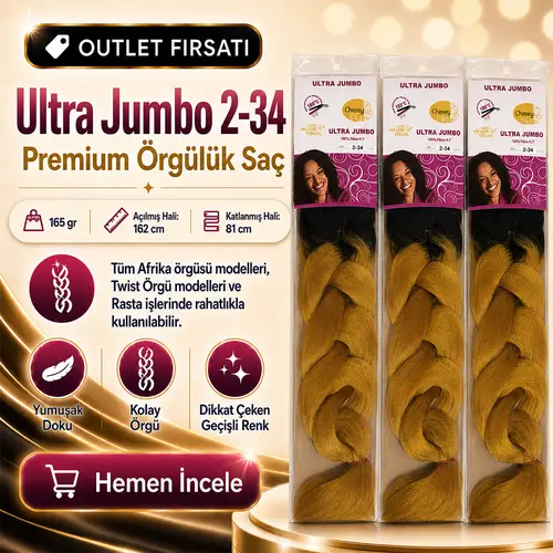 3 Paket / Afrika Örgüsü Ve Rasta İçin Sen Ombreli 2/34