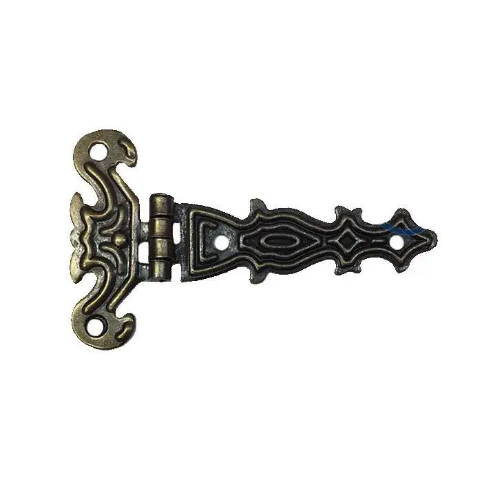 Dekoratif, Saç Tek Kuyruklu Menteşe - 40x68 mm, Küçük, Antik, 100 Adet