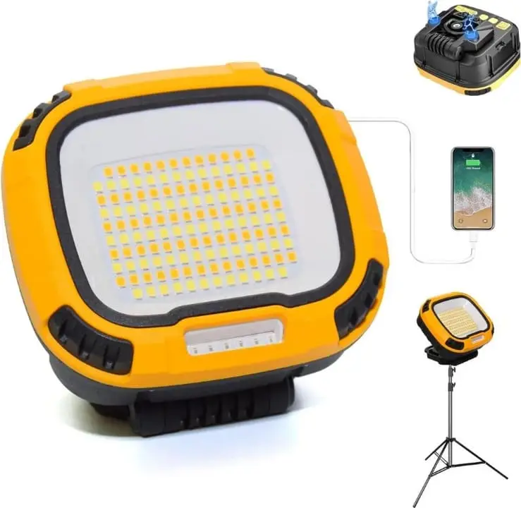Wison WS-582 Powerbank Özellikli Tripod Bağlantılı Mıknatıslı 3500 Lümen USB Şarjlı Çalışma Feneri 4