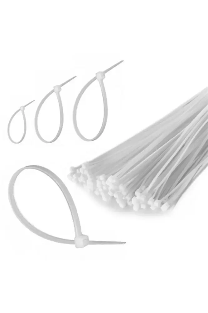 100 Adet Plastik Cırt Kelepçe Kablo Bağı Kablo Düzenleyici-4.8 X 380 MM 3