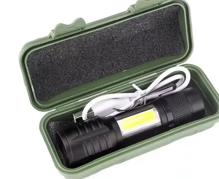 Wison ws-5454 Taktik el feneri USB şarj edilebilir kamp feneri COB zumlanabilir mini taşınabilir el feneri 2