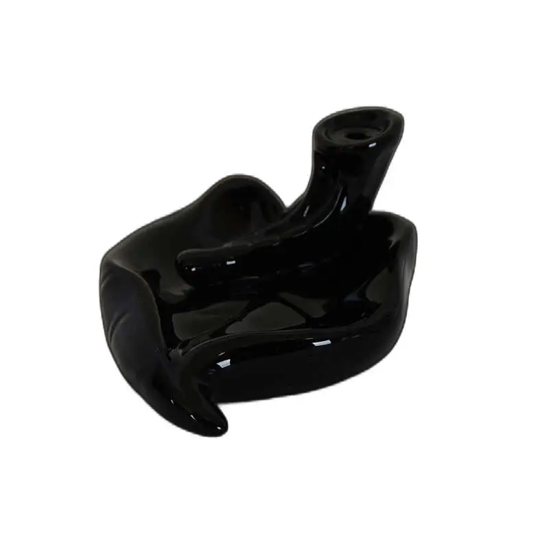 Geri Akış Buhurdanlık Tütsülük Seramik Kalp Siyah Backflow C0888 3