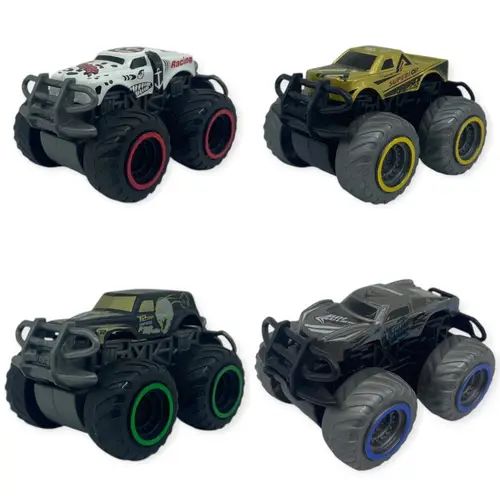 Superior Burst Siyah Renkli Mini  Truck - 8 cm Hareketli Tekerlekli Oyuncak Araba - 1 ADET