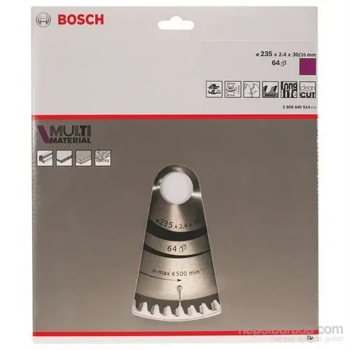 MultiMaterial 235X2,4X30/25 mm 64 Diş Testere 2