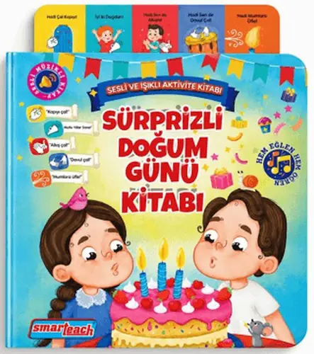 Sürprizli Doğum Günü Kitabı - Sesli ve Işıklı (Ses Sensörlü)