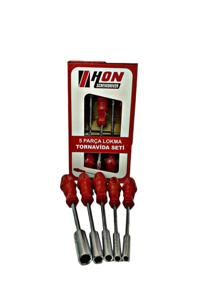 5 Adet Lokma Anahtar Tornavida 6/7/8/10/13/mm Metal Altıgen 4