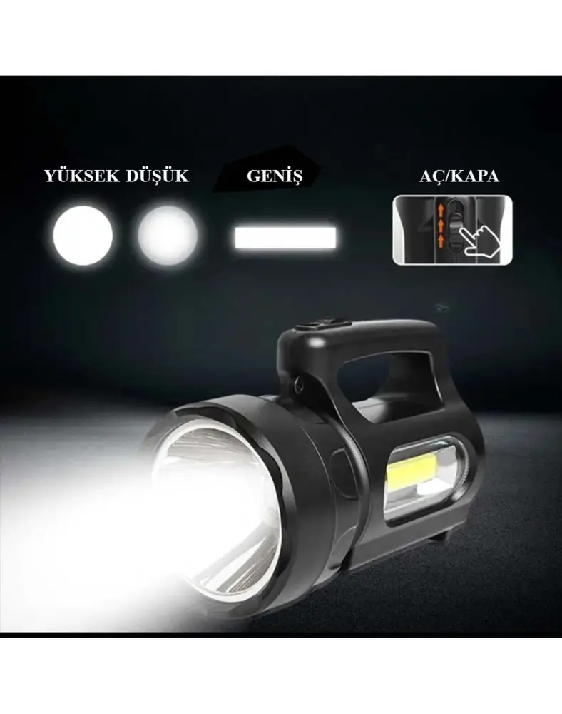 Profesyonel Ultra Güçlü LED El Feneri - Yüksek Performanslı 900 Lümen Aydınlatma 2