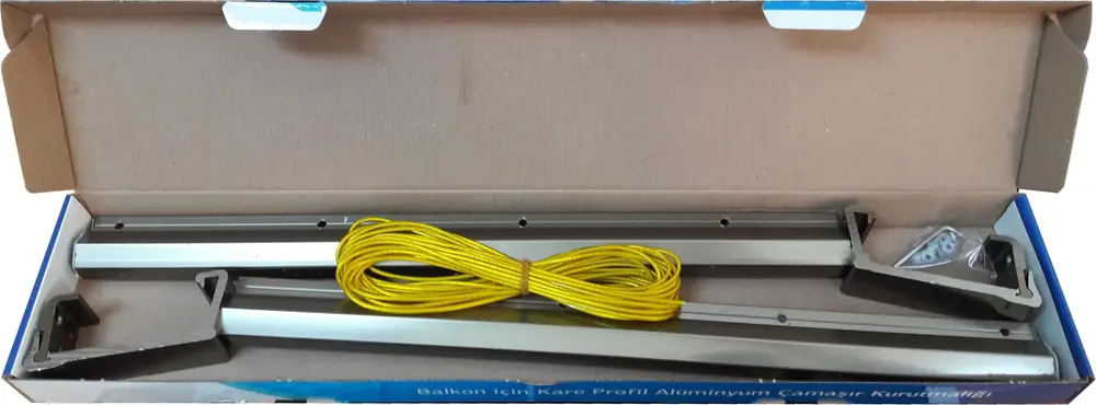 Koral Alüminyum Balkon Çamaşır Kurutma Askılığı 80x30 2