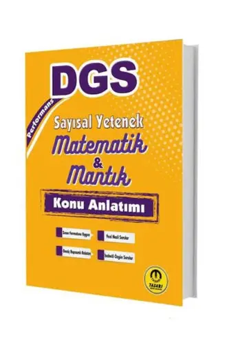 Tasarı Yayınları DGS Performans Sayısal Yetenek Matematik Mantık Konu Anlatımı