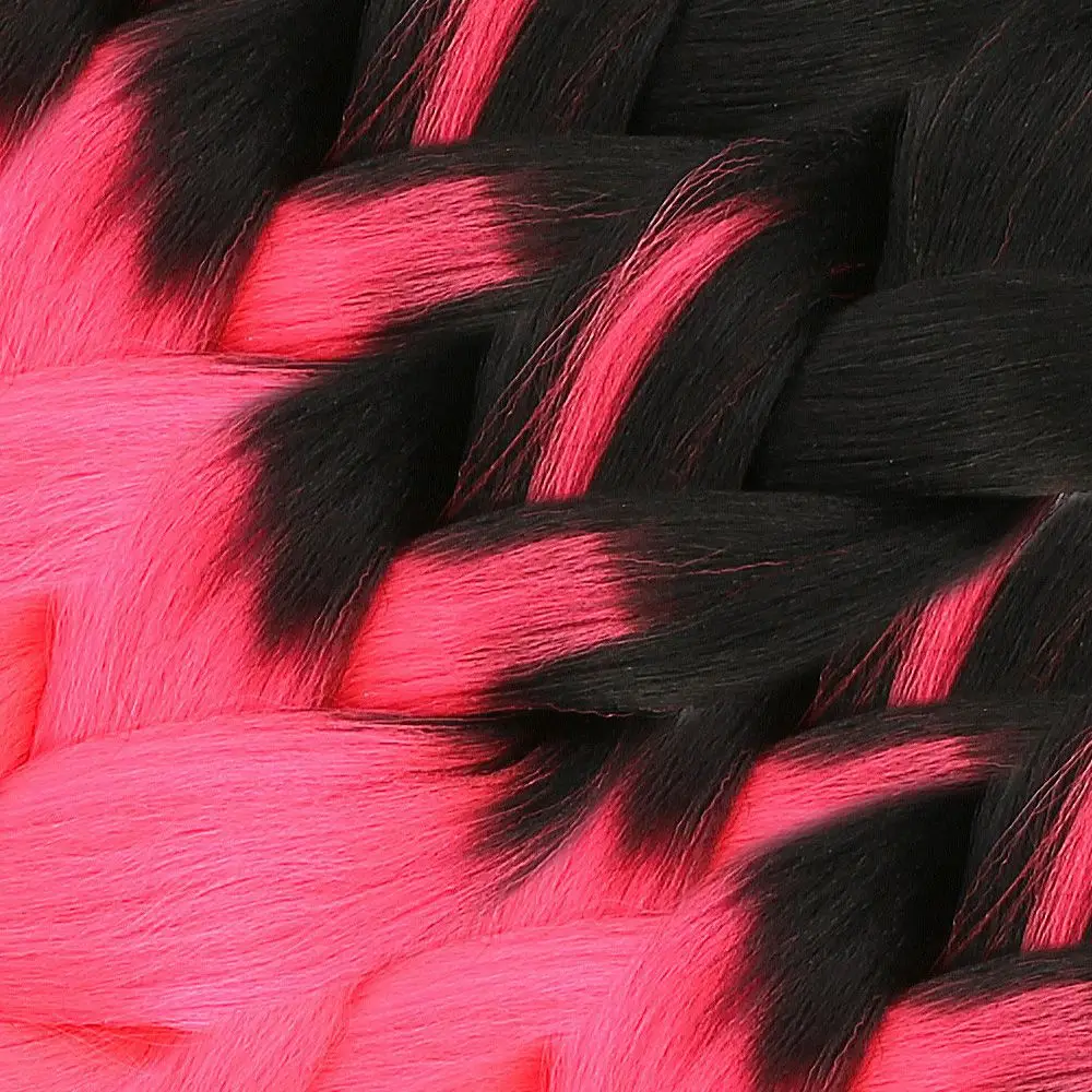 Afrika Örgüsü Ve Rasta İçin Sen Ombreli / Siyah / Neon Pembe 3