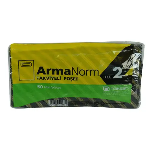 ArmaNorm Takviyeli Çanta Poşet  Desen Renk 35X25 50 Adet No:2