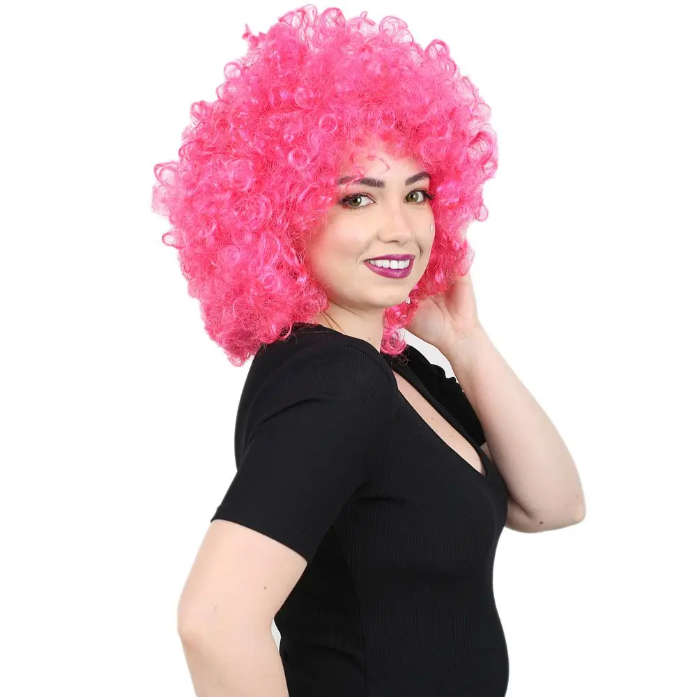 Animasyon Parti Ve Palyaço Peruğu / Neon Pembe 4