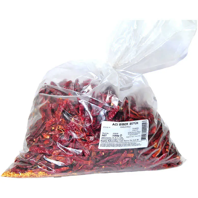 Çok Acı Biber Zehir Acı Bütün Biber 1000 Gr Paket 4