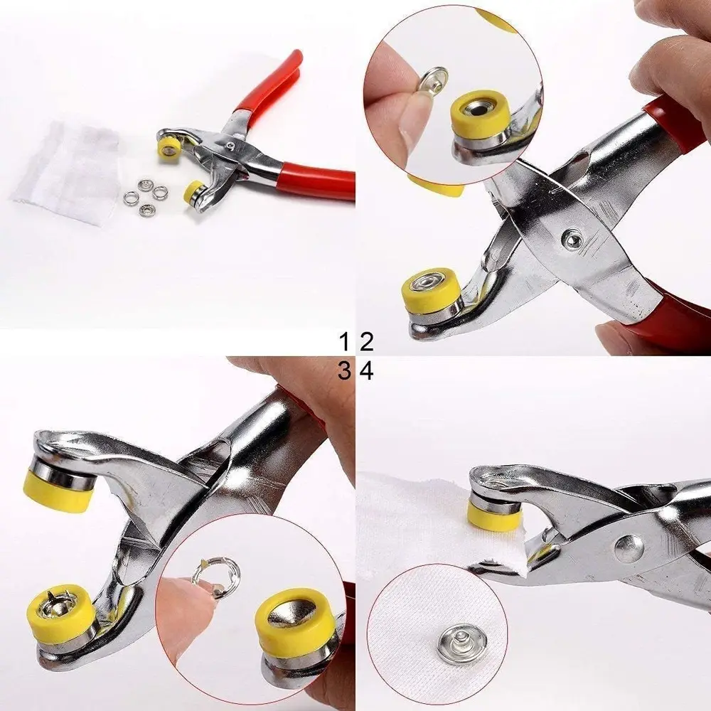 Metal Çıtçıtlı Düğme Pensesi ve Düğmesi (25 Set) 5