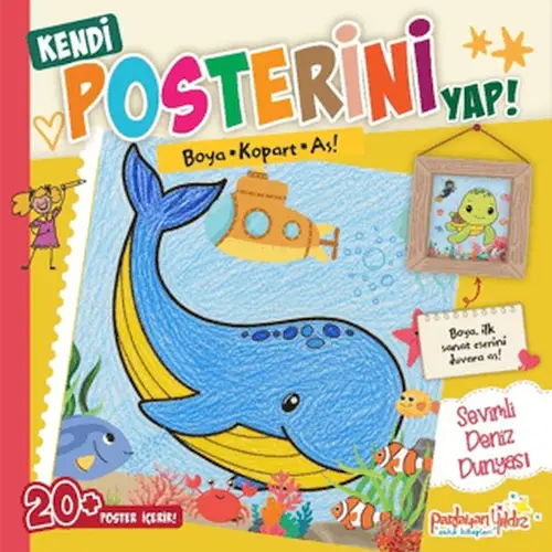Kendi Posterini Yap! Boya Kopart As! Sevimli Deniz Dünyası