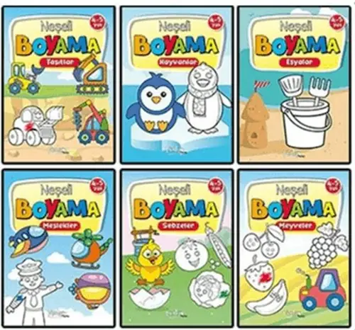 Neşeli Boyama 6 Set 4-5 Yaş