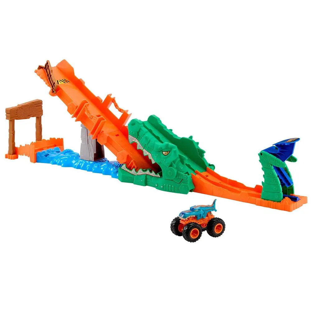 JJN45 Hot Wheels Trucks Timsahı Devir Oyun Seti 2