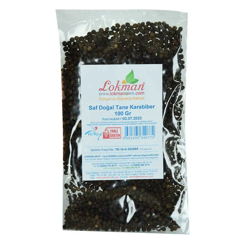 Karabiber Doğal Tane Saf 100 Gr Paket 3