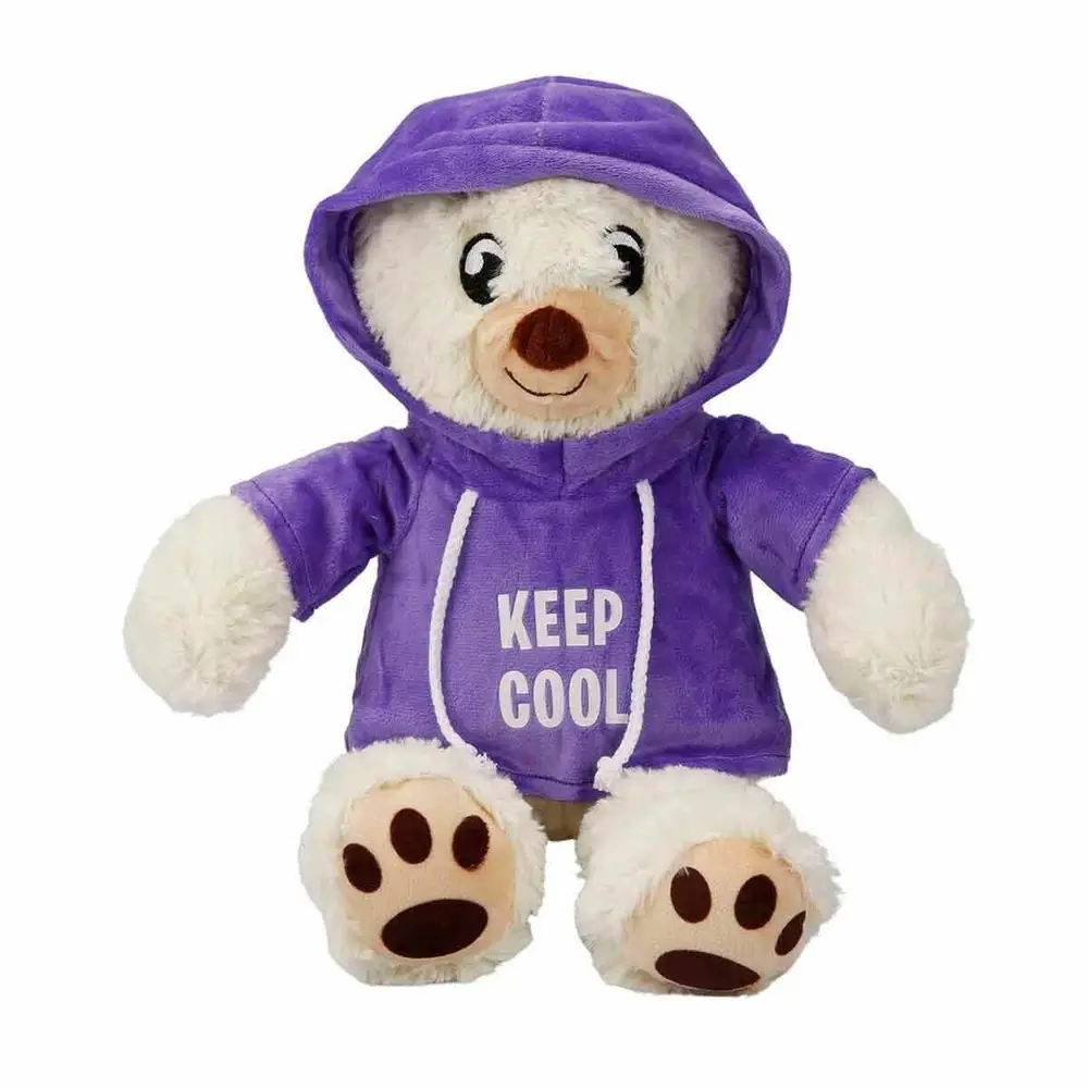 3192 Kapüşonlu Peluş Ayı 30 cm -Sunman 2
