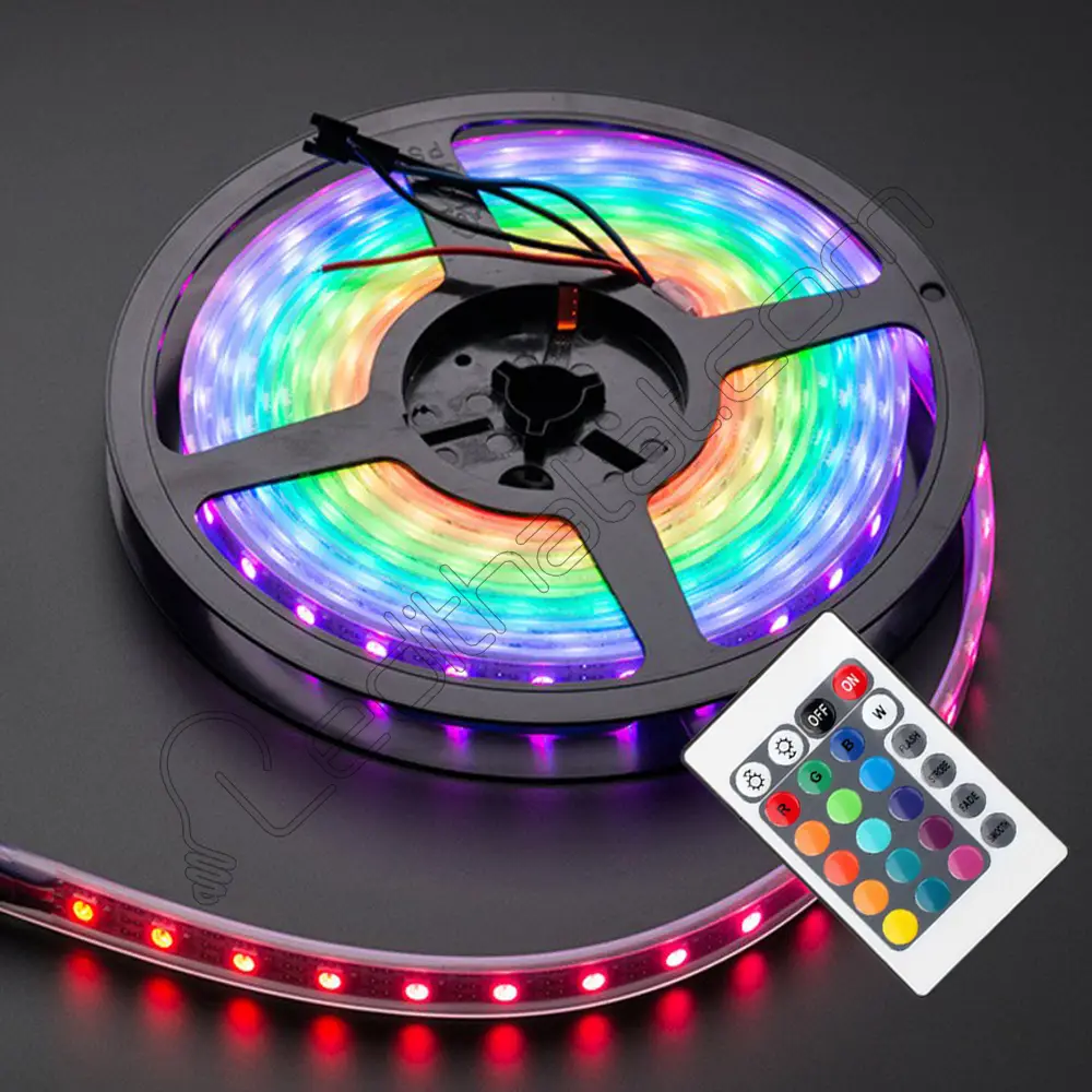 Rgb Şerit 5 Metre 16 Renkli Kumandalı Adaptörlü Çift Taraflı Bant 4