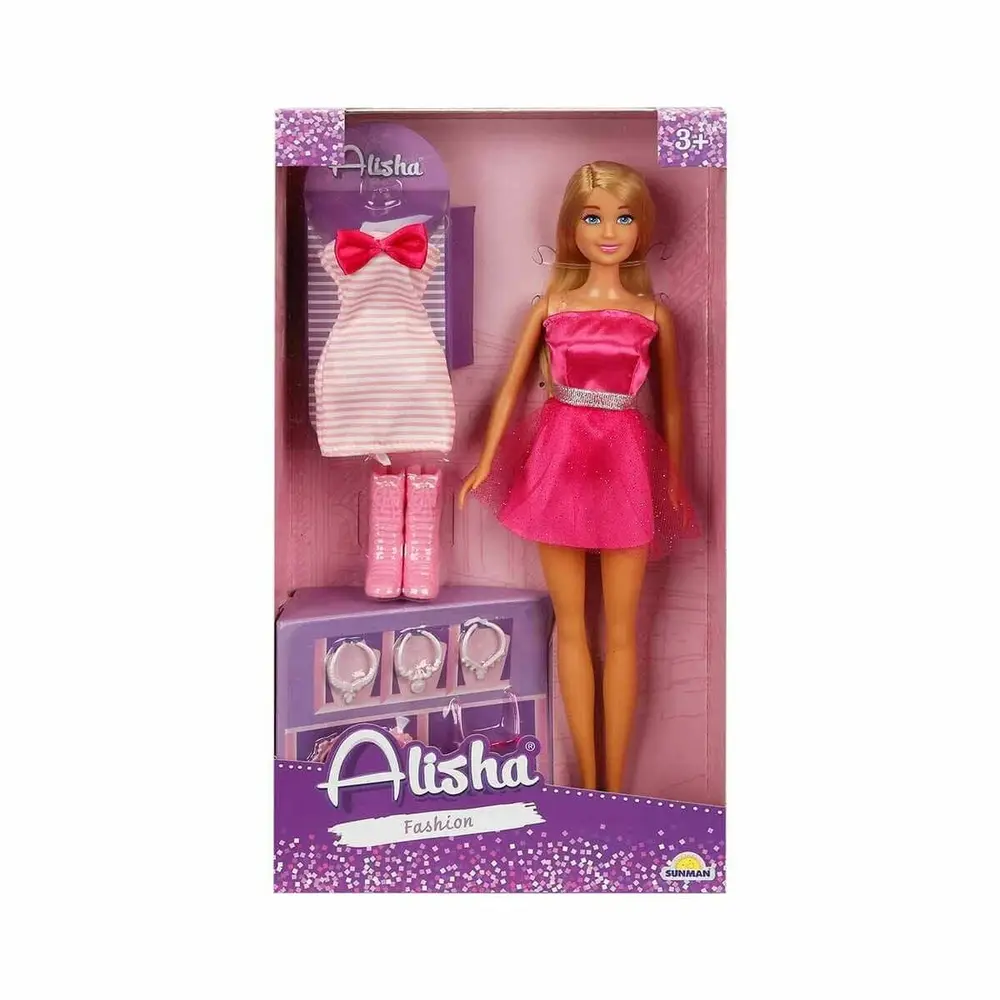 01423 SUN-RST-SIS-MNK- Alisha Gece Elbiseli Bebek Seti 29cm - Sunman 2