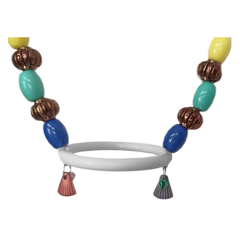 Renkli Boncuklu Oval Hlı Papağan Salıncağı 15 cm-23 cm 7