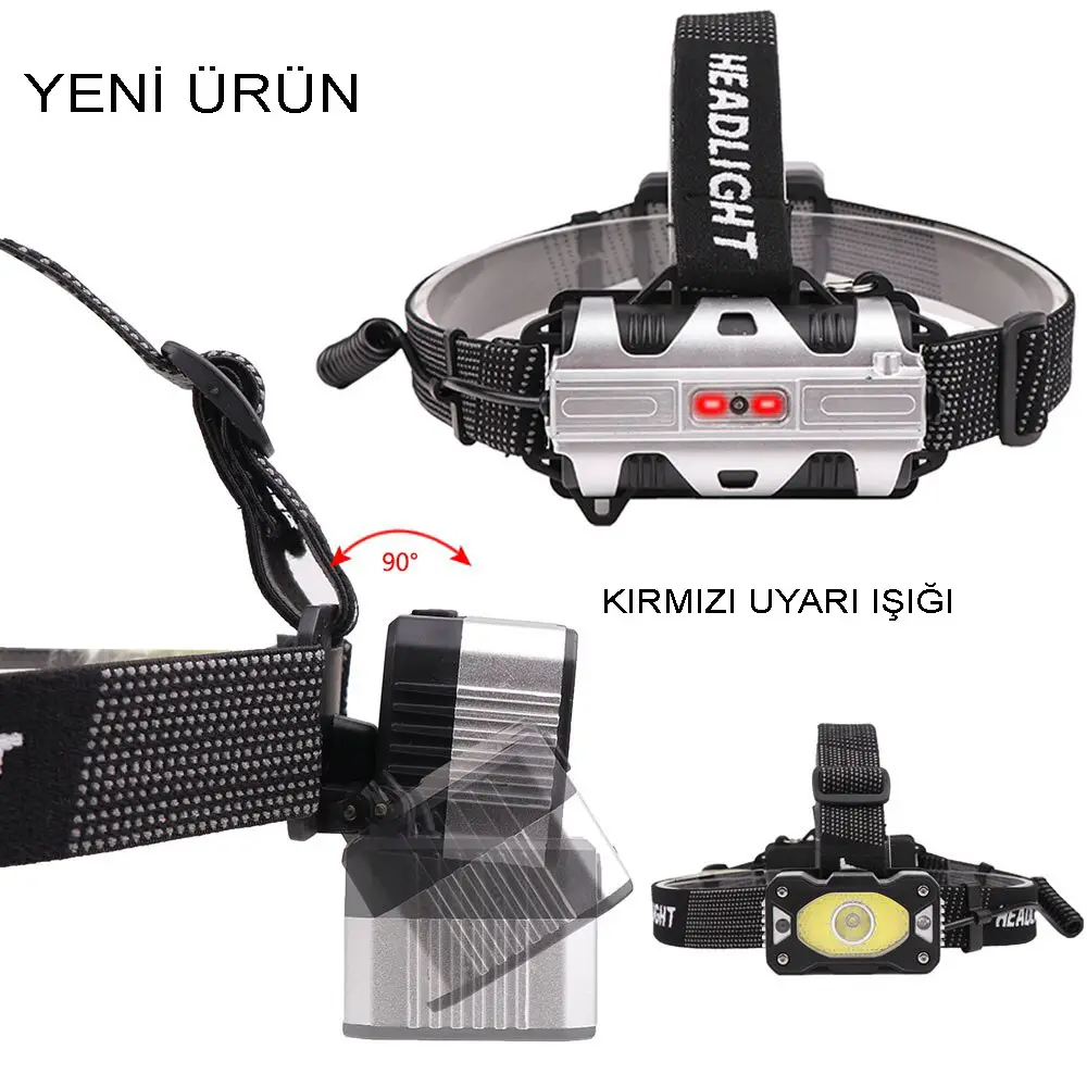 4 Modlu Sensörlü Şarjlı Güçlü Kafa Lambası Wt-248 3
