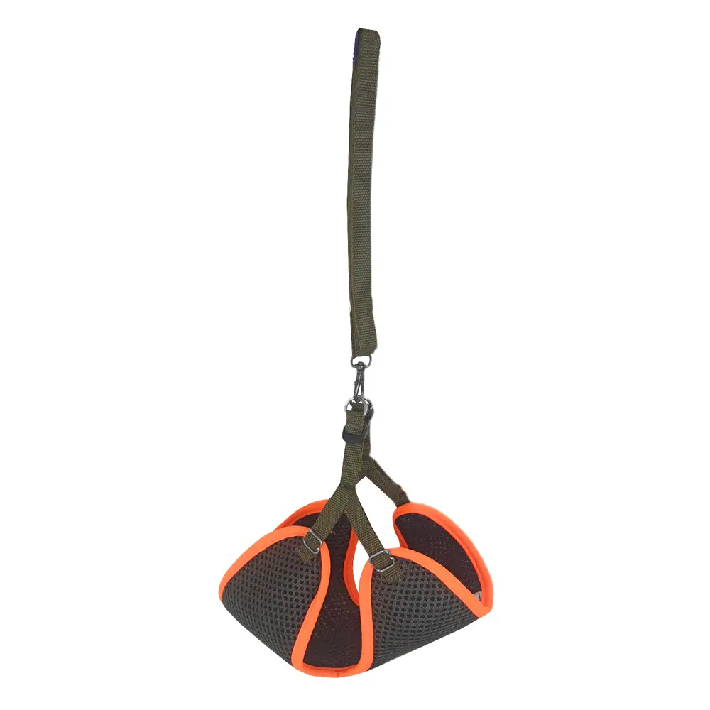 Kedi Köpek Halı Göğüs Tasma Seti Small 32-40 cm + 130 cm Haki Tcu 3