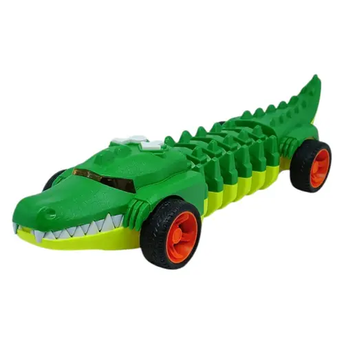 Timsah Araba - Otomatik Hareketli Sesli Işıklı 32 cm - Yeşil Timsah - 1 ADET