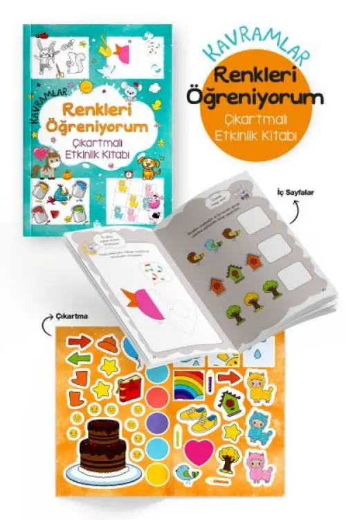 Kramlar – Renkleri Öğreniyorum – Çıkartmalı Etkinlik Kitabı - 3 Yaş +