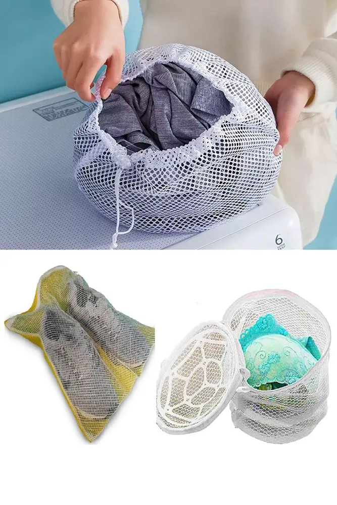 3lü Yıka File Seti - Ayakkabı Filesi-Plastik Aparatlı Sütyen Yı- Çamaşır Yı Filesi 4