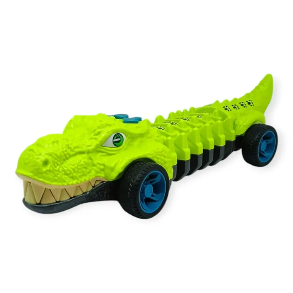 Timsah Araba - Otomatik Hareketli Sesli Işıklı 32 cm - Açık Yeşil Timsah - 1 ADET