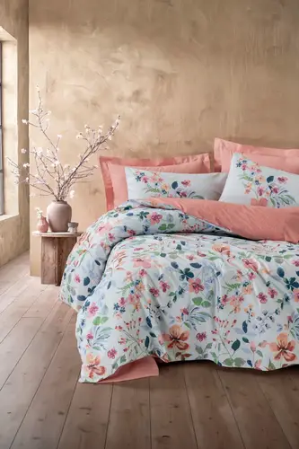 Modeline Çift Kişilik Nevresim Takımı Bluebell Somon