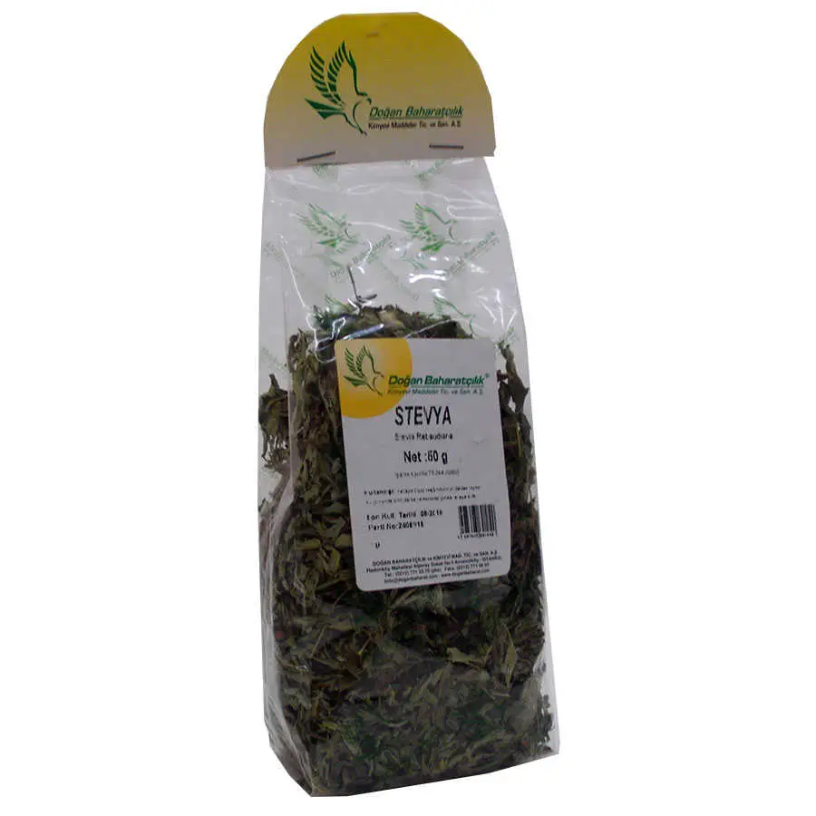 Stevya Otu Yaprağı Doğal Stevia 50 Gr Paket 4