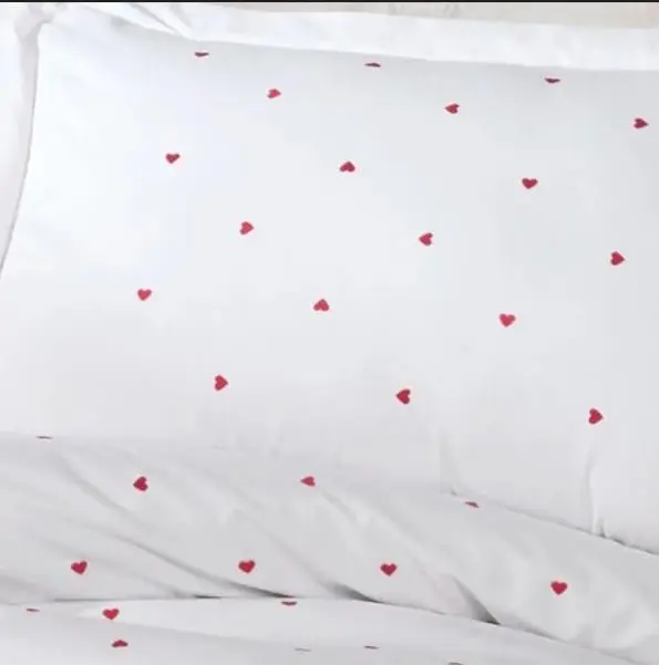 Çift Kişilik Poplin Premium Nakışlı Nevresim Lubow Beyaz 8698499179899 3