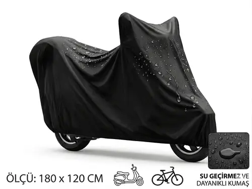 Motosiklet ve Scooter Koruma Brandası – Su ve Toz Geçirmez 180x120 cm