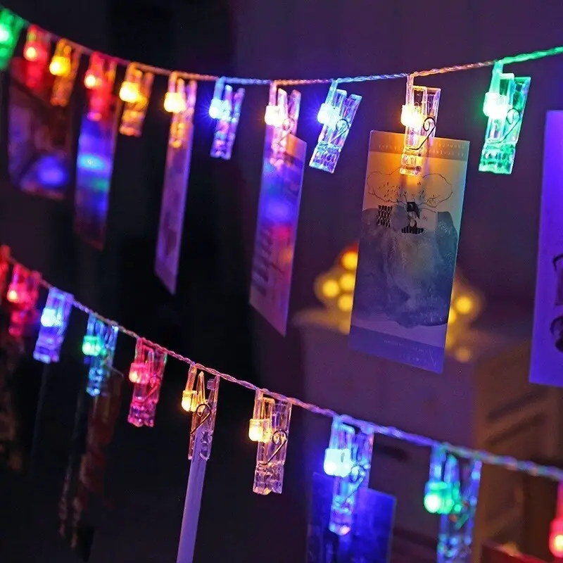 Renkli Işıklı Mandallı Fotoğraf Albümü 10 lu - RGB 2