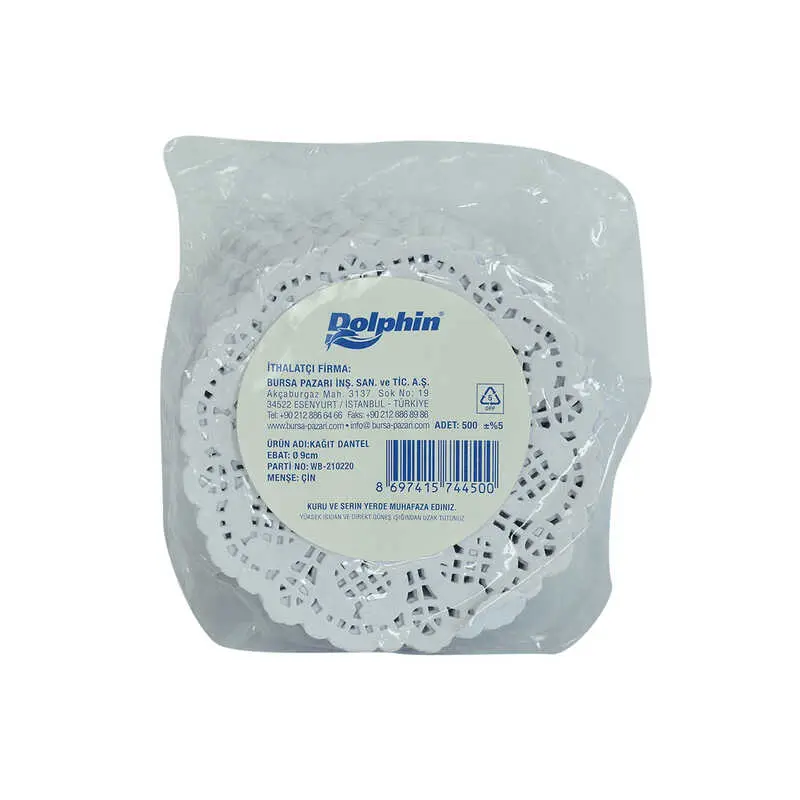 Kağıt Bardak Altlığı 9 Cm Dantel Desenli Beyaz 500  1 Paket 3