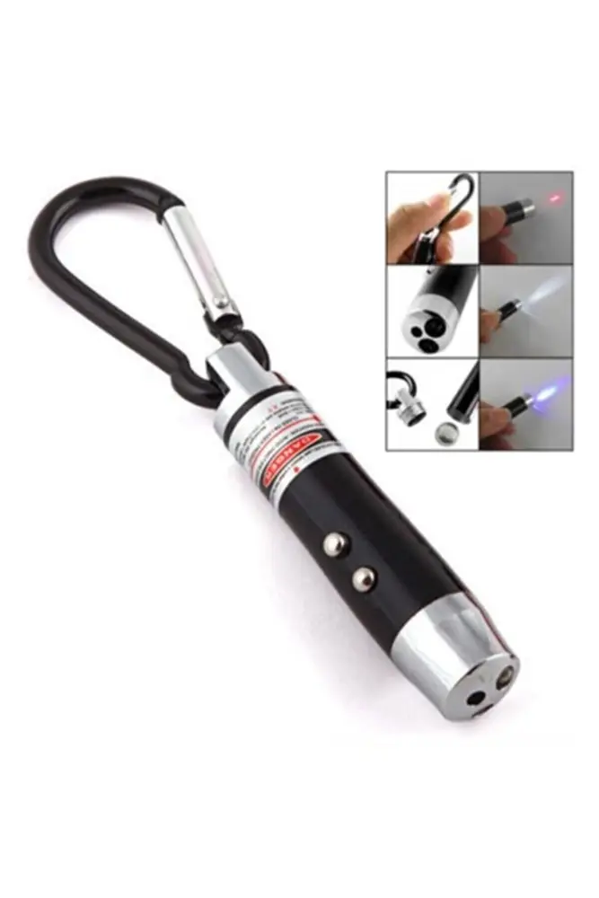 El Feneri Anahtarlık Işıklı Anahtarlık 3 Fonksyonlu Lazer Led Fener 4