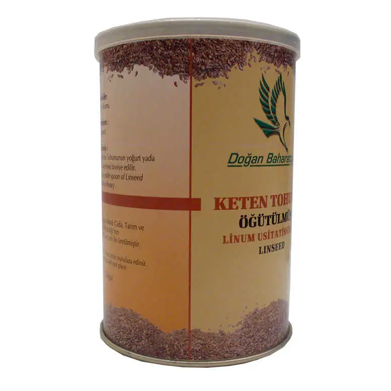 Keten u Öğütülmüş Doğal 150 Gr Teneke Kutu 4