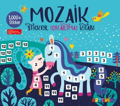 Mozaik  Çıkartma Kitabı - Turkuaz