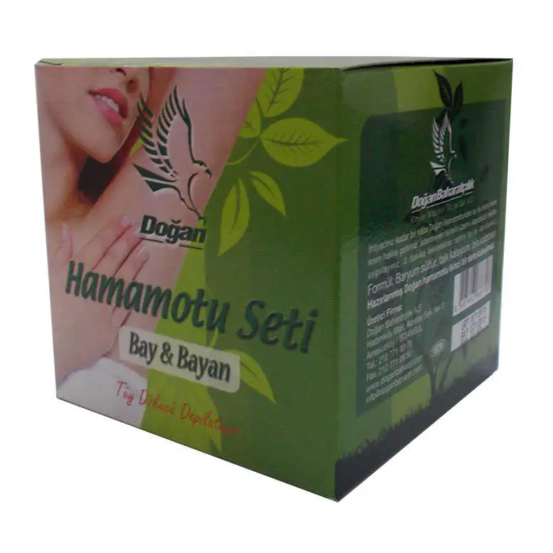 Hamamotu Seti Tüy Dökücü Toz Bay Bayan 100 Gr Kase Spatula Kolonyalı Mendil 3