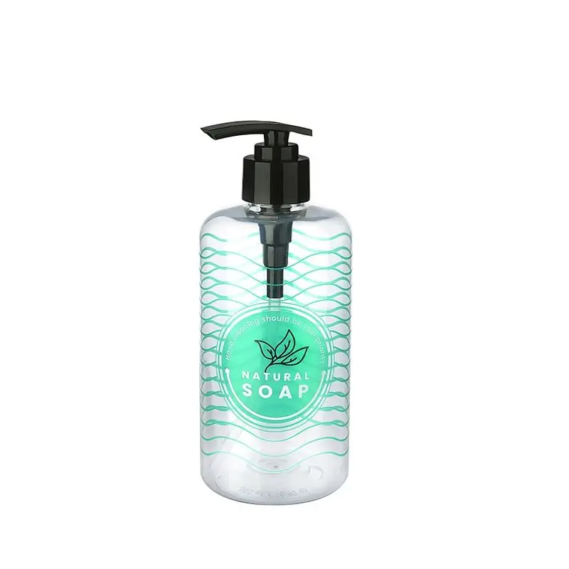 Şeffaf Sıvı Sabunluk Yuvarlak Plastik 500 ML 5