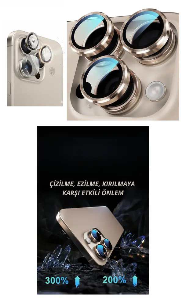 16 Pro Max Kamera Lens Koruyucu Naturel 2