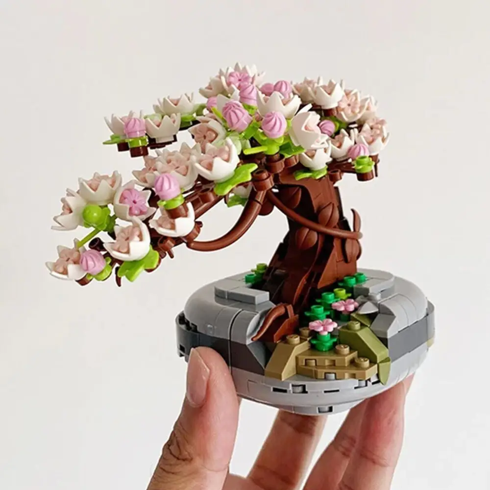LZ1661 LOZ Eternal Flowers Serisi - Pembe Kiraz Ağacı 426 Parça Yapım Seti 3