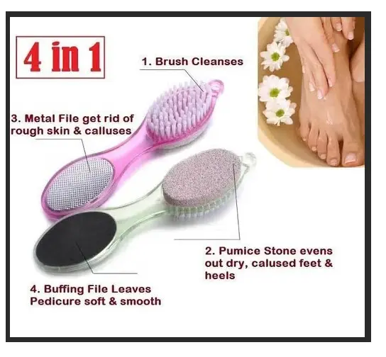 Törpülü Fırçalı Topuk Taşı - 4in1 5