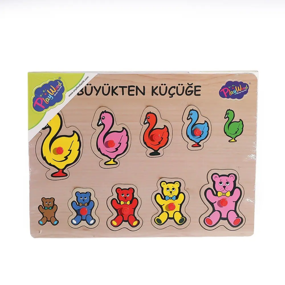 131-132 ONY Ahşap Tutmalı Puzzle Büyükten Küçüğe -Onyıl 2