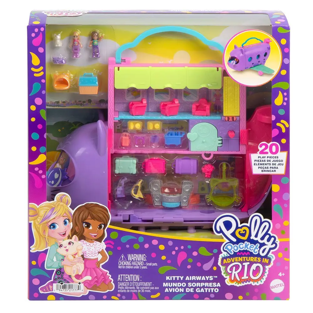 HWP19 Polly Pket Adventures in Rio Uçak Oyun Seti