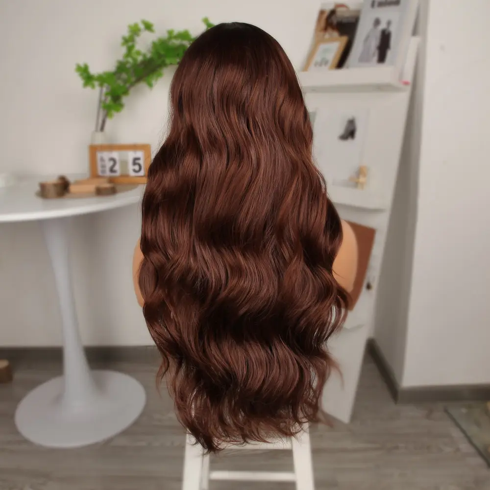 Kahve Karamel Geniş Daalı Fiber Sen Tül Peruk 5